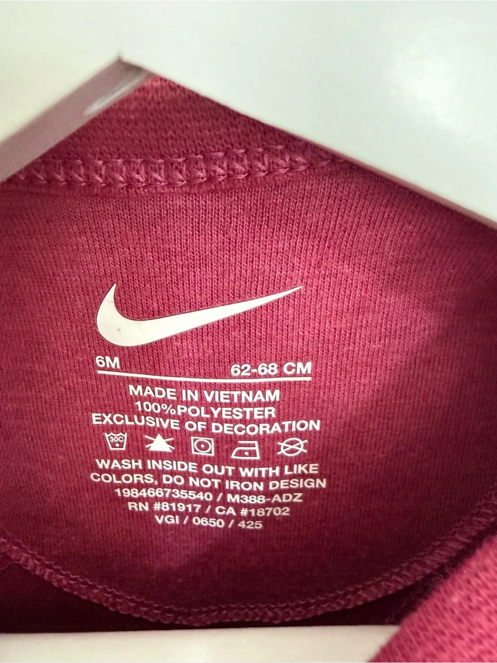 Nike - 6m velour matching set